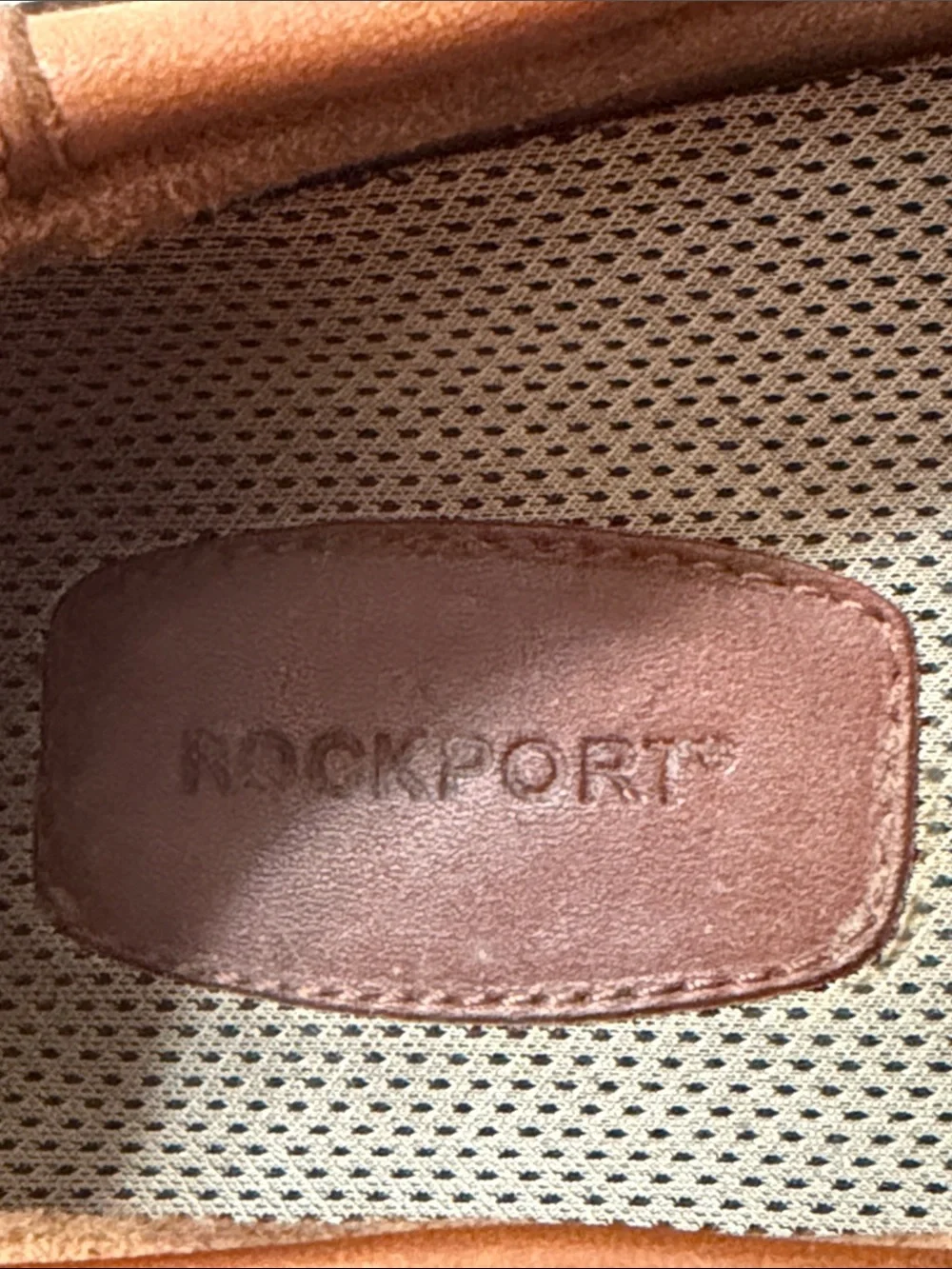 Rockport. Men's Leather Boat/Dock  Shoes in Tan. Size 10.5